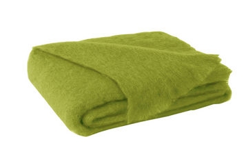 Lands Downunder | Mohair Throw Pesto