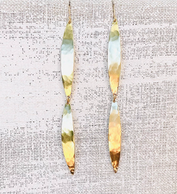 ROBIN HALEY | 14K Gold Double Slice Earrings