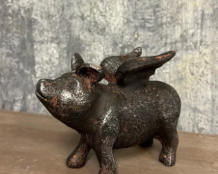 Cast Iron Flying Pig