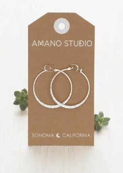 1.5" HAMMERED HOOPS