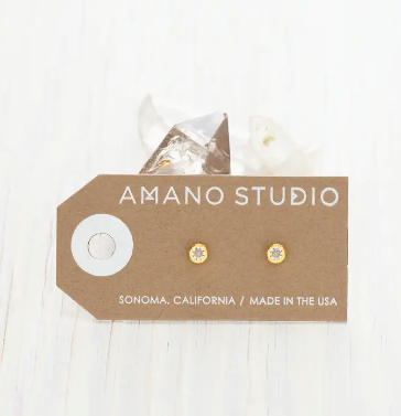 5mm crystal stud earrings