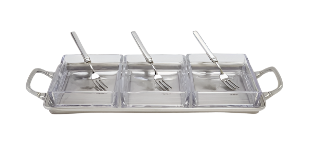 Crudite Tray w/ 3 Gabriella Cocktail Forks