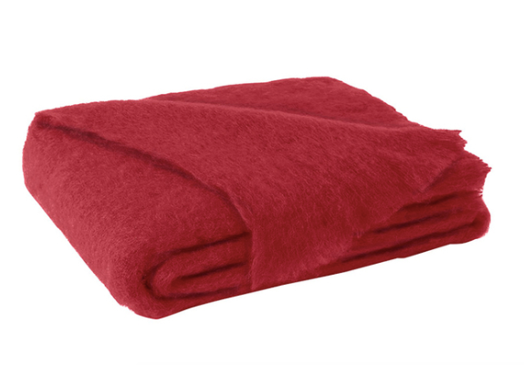 Lands Downunder | Mohair Throw Scarlet