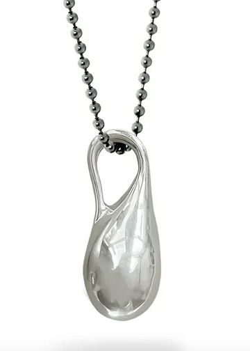 SUNLIT FINE JEWELRY | Silver Droplet Mini Pendant Necklace