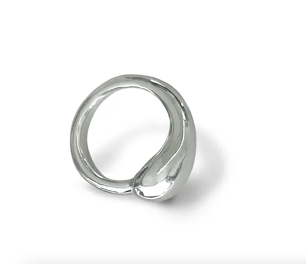 Sunlit Fine Jewelry | Silver Big Drop Ring