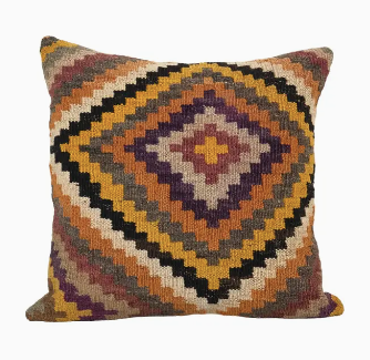 Handmade Geometric Bohemian Kilim Pillow | 18