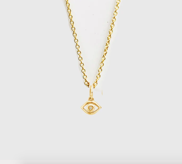 SELAH VIE | 14K Diamond Evil Eye Necklace