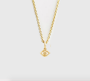 Selah Vie Fine Jewelry | 14K Diamond Evil Eye Necklace