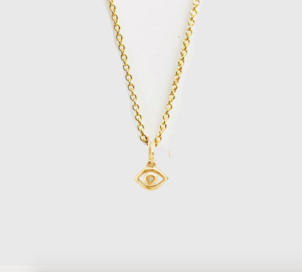 SELAH VIE FINE JEWELRY | 14K Diamond Evil Eye Necklace