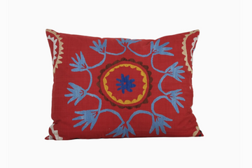 Suzani Pillow Cover - Handmade Embroidered Textile