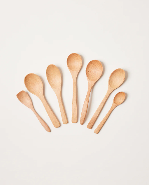 Farmhouse Pottery | Essential Kitchen Little Spoon - Set of 7 - Beech