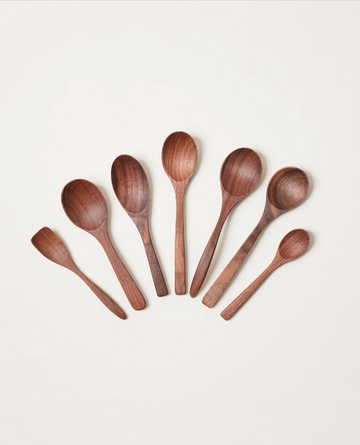 Farmhouse Pottery | Essential Kitchen Little Spoon - Set of 7 - Walnut