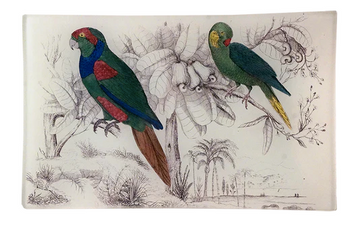 JOHN DERIAN | Two Parakeets 5x8 Rect. Tray