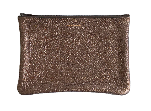 TRACEY TANNER | Medium Zip Basic Crinkle Gravel