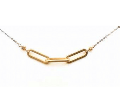 ROBIN HALEY | 14K Gold Plated Paperclip Link and Chain Necklace