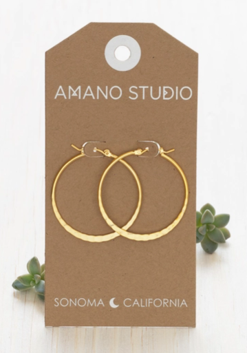 1.5" HAMMERED HOOPS