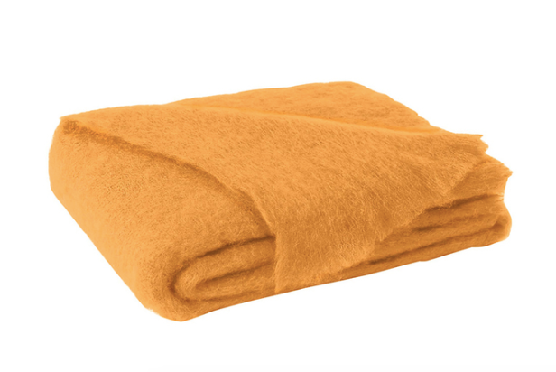 Lands Downunder | Mohair Throw Mango