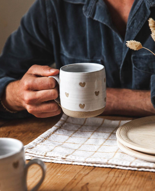 Farmhouse Pottery | Confetti Heart Mug