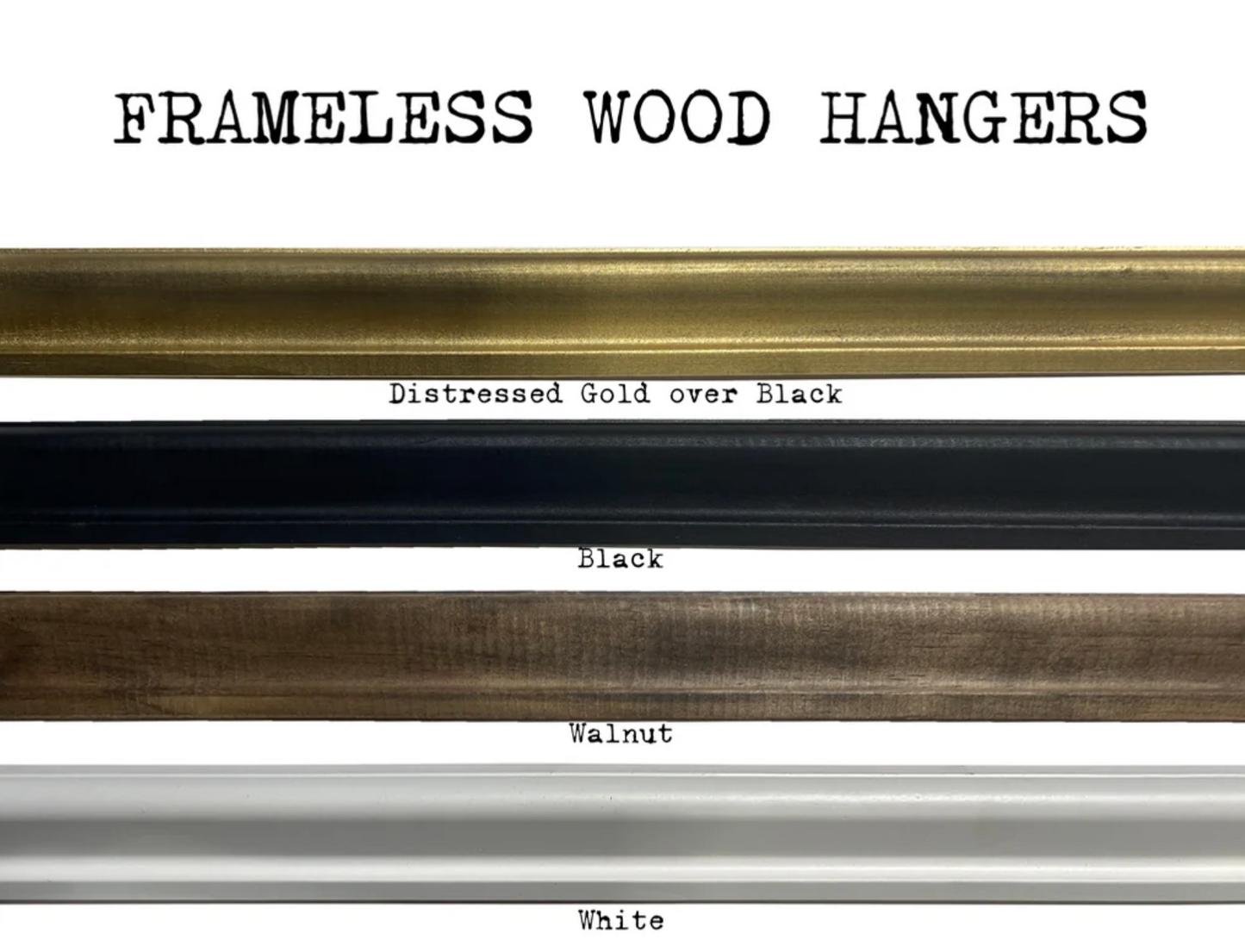 Frameless Wood Hangers | Framing by Barloga Studios