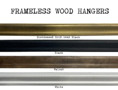 Frameless Wood Hangers | Framing by Barloga Studios