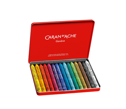 CARAN d'ACHE | Set of 15 Neocolor I Pastels in Metal Box