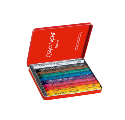 CARAN d'ACHE | Set of 10 Neocolor I Pastels in Metal Box