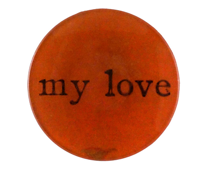 John Derian | My Love (Red) 4" Round Plate