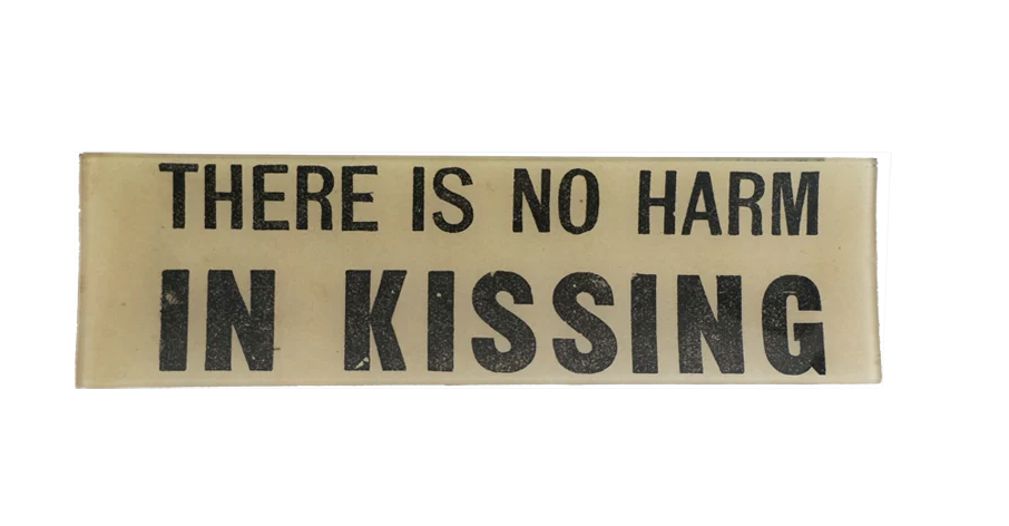 John Derian | There Is No Harm In Kissing 3.5 x 12" Rect. Tray