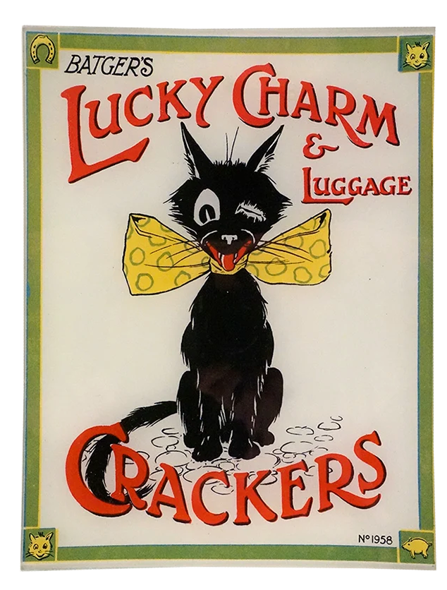 John Derian | Lucky Charm Black Cat 8 x 10.5" Rect. Tray