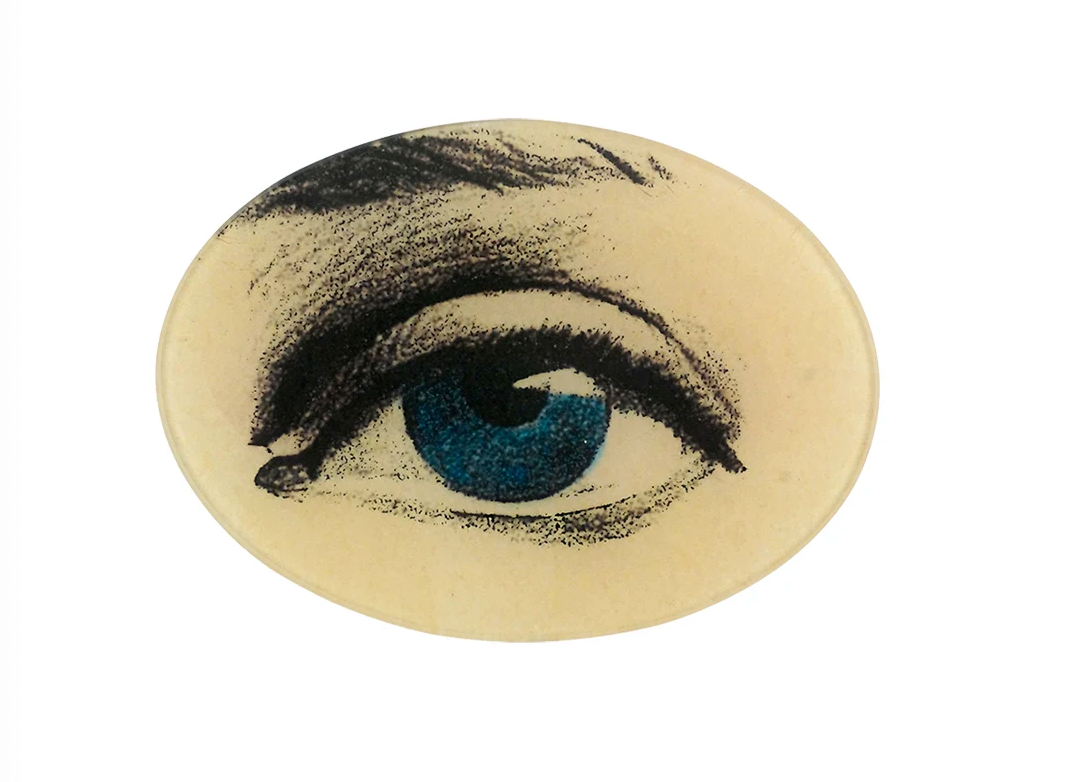John Derian | Blue Eye (Left) - 5 x 7" Oval Plate