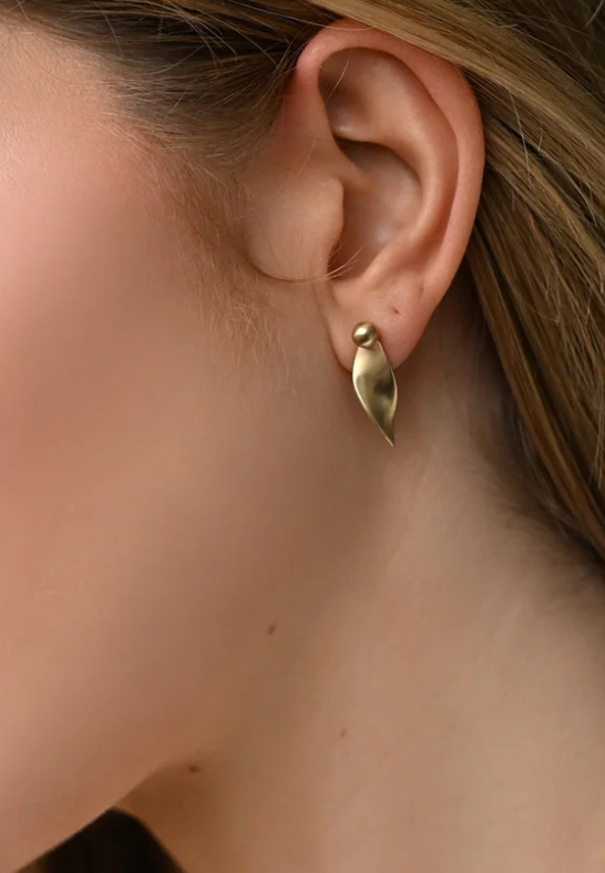 8.6.4 | Large Brass Leaf Studs EA-TL-122