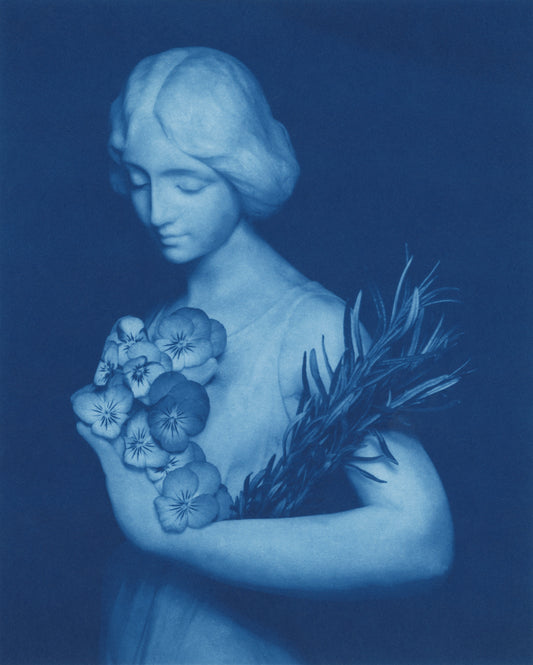 Ophelia with Pansies and Rosemary, Framed by David Sokosh