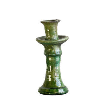 Tamegroute Taper Candle Holder Green - Small