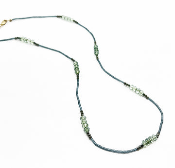 Debbie Fisher | Mystic Quartz & Pyrite with Seed Bead Necklace