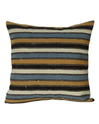 Blue and Yellow Vintage Kilim Pillow | 19"