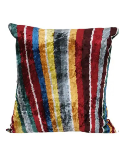 Colorful Striped Ikat Pillow | 22ʺ × 6ʺ × 23ʺ