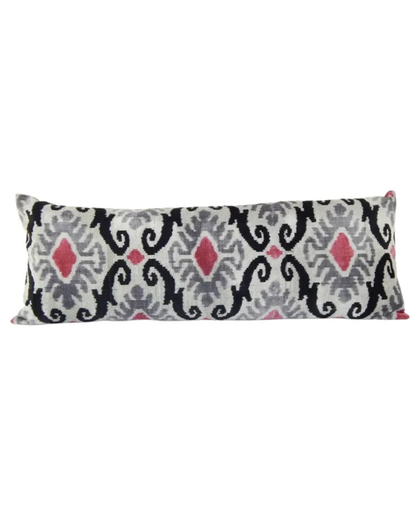 Ikat Lumbar Pillow - Silk Ikat Velvet | 15" x 41"