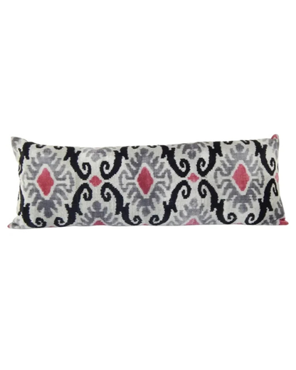Ikat Lumbar Pillow - Silk Ikat Velvet | 15" x 41"