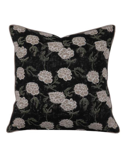 Modern Marigold Noir Pillow | 20" x 20"