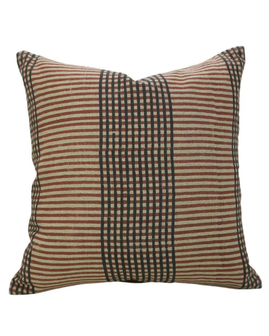 Block Print Linen Pillow | Amayra