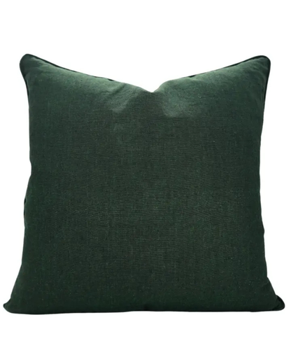Linen Blend Pillow | Dark Green