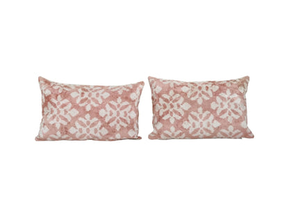 Silk Ikat Velvet Lumbar Pillow | 16" x 24"