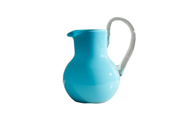 Handblown Glass Pitcher - Aqua