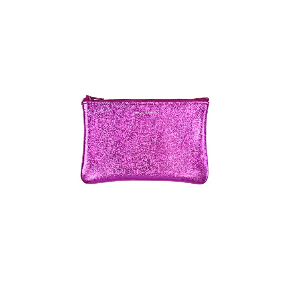 Small Zip Pouch: Matte Foil Orchid