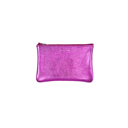 Small Zip Pouch: Matte Foil Orchid