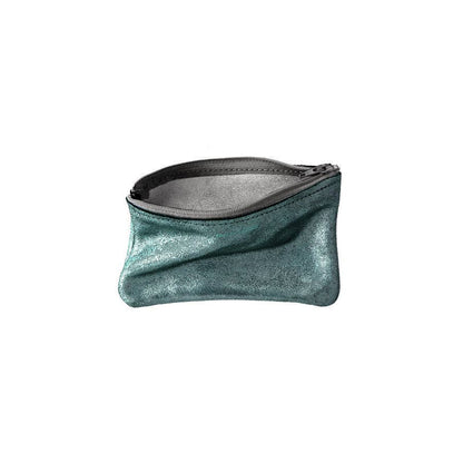 Small Zip Pouch: Foil Black