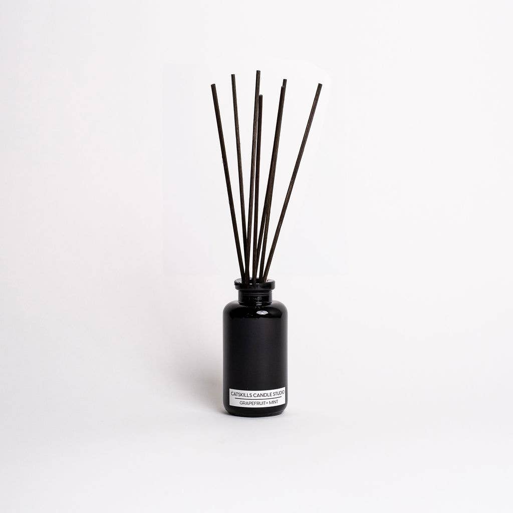 Catskills Candle Studio | Grapefruit + Mint Diffuser: Reed Color - Black