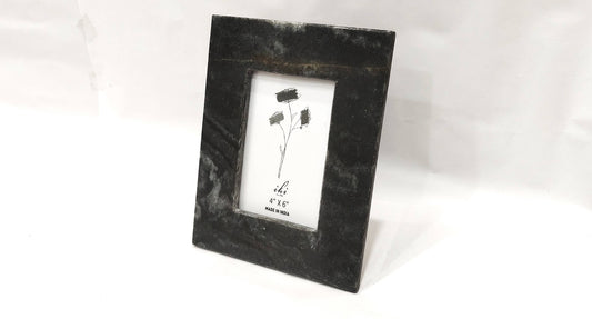 Midnight Black Marble Photo Frame 4x6