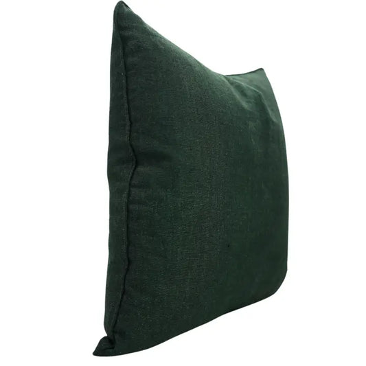 Linen Blend Pillow | Dark Green