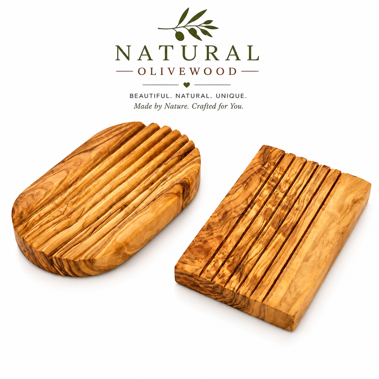 Olive Wood Soap Dish: Oval